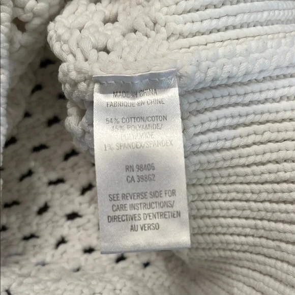 Theory Mayleen knit White Sleeveless Crochet Top vest small - Picture 6 of 6